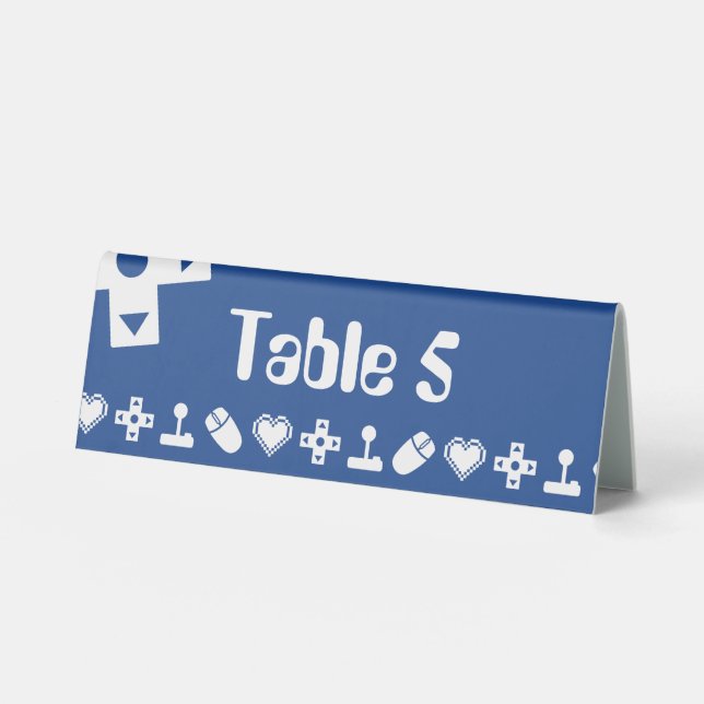 Multiplayer Mode in Blue Table Tent Sign (Front)