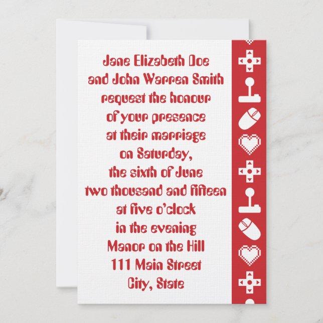 Multiplayer Mode in Cherry Wedding Invitation (Front)