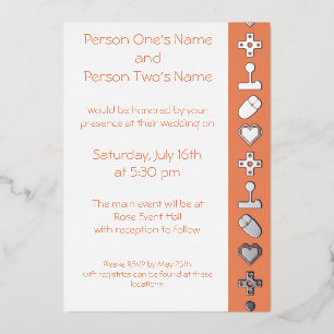 Multiplayer Mode in Coral Foil Invitation