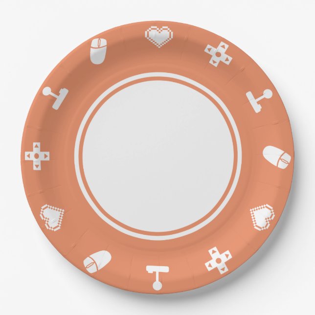 Multiplayer Mode in Coral Paper Plate (Front)