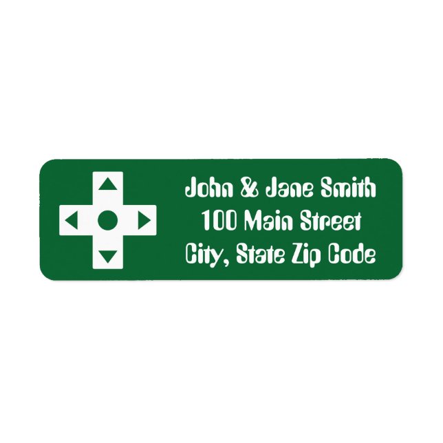 Multiplayer Mode in Green Return Address Label (Front)