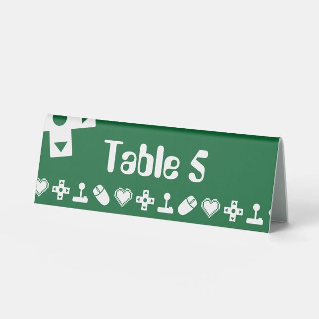 Multiplayer Mode in Green Table Tent Sign (Front)