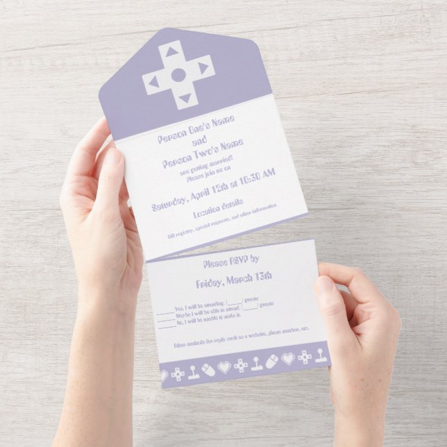 Multiplayer Mode in Lavender All In One Invitation (Tearaway)