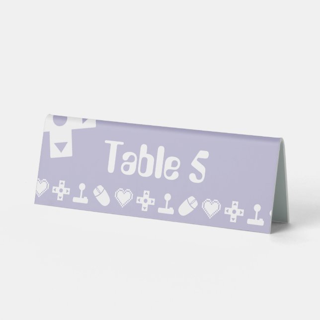 Multiplayer Mode in Lavender Table Tent Sign (Front)