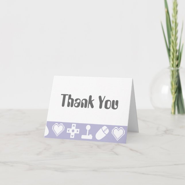Multiplayer Mode in Lavender Thank You Card (Front)