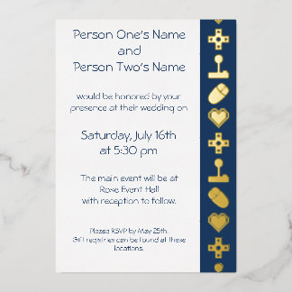 Multiplayer Mode in Navy Foil Invitation