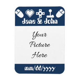 Multiplayer Mode in Navy Save-the-Date Magnet