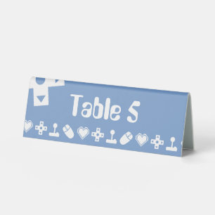 Multiplayer Mode in Periwinkle Table Tent Sign