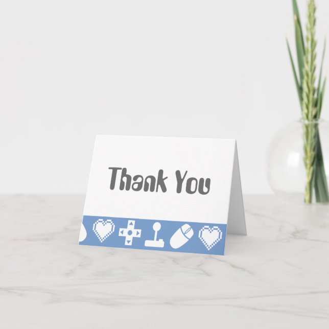 Multiplayer Mode in Periwinkle Thank You Card (Front)