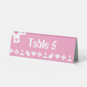 Multiplayer Mode in Petal Pink Table Tent Sign