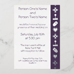 Multiplayer Mode in Purple Foil Invitation