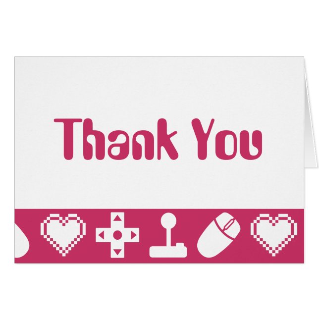 Multiplayer Mode in Raspberry Thank You Card (Front Horizontal)