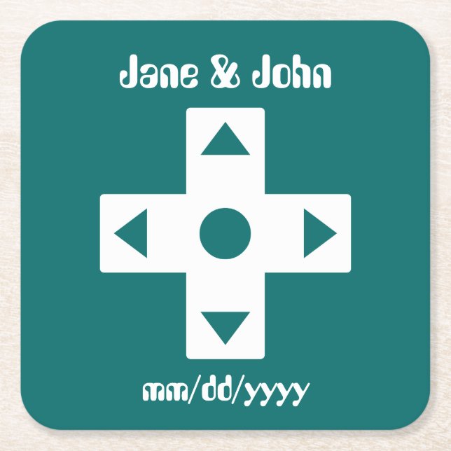 Multiplayer Mode in Teal Paper Coaster (Front)
