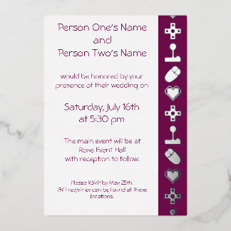 Multiplayer Mode in Wine Foil Invitation