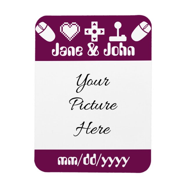 Multiplayer Mode in Wine Save-the-Date Magnet (Vertical)