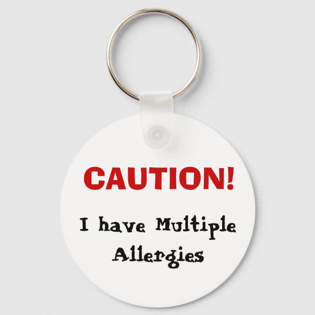 Multiple Allergies Keychain (Front)