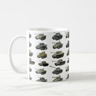 Multiple American WW2 Tanks and Armoured Vehicles Coffee Mug