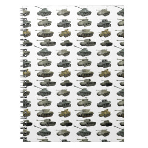 Multiple American WW2 Tanks and Armoured Vehicles Notebook