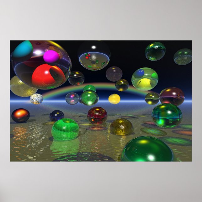 multiple balls in multiple colours poster (Front)