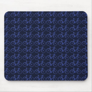 Multiple blue bikes mouse pad