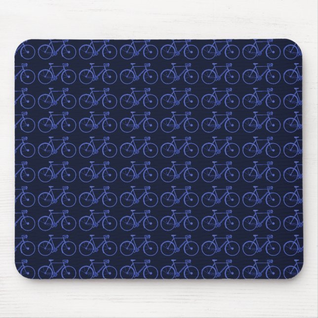 Multiple blue bikes mouse pad (Front)