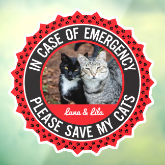 Multiple Cats Safety Alert Custom First Responder