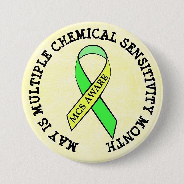 Multiple Chemical Sensitivity Disorder MCSD Button (Front)