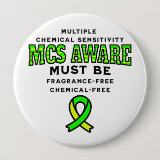 Multiple Chemical Sensitivity MCS Awareness 10 Cm Round Badge