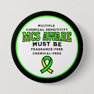 Multiple Chemical Sensitivity MCS Awareness  7.5 Cm Round Badge