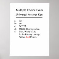 Multiple Choice Exam Universal Answer Key