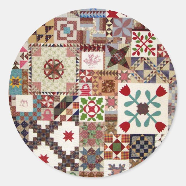 Multiple Choice Quilt Classic Round Sticker (Front)