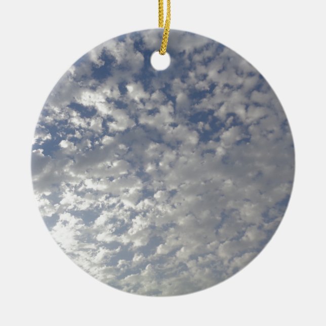 Multiple Clouds, Sky View Ceramic Ornament (Front)