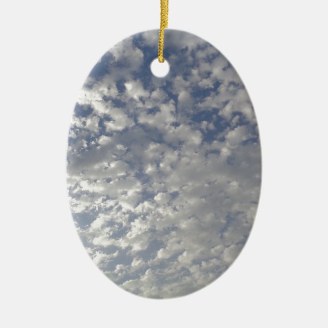Multiple Clouds, Sky View Ceramic Ornament (Front)