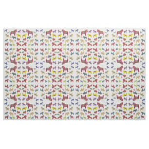 Multiple Colour Dala Horse Fabric