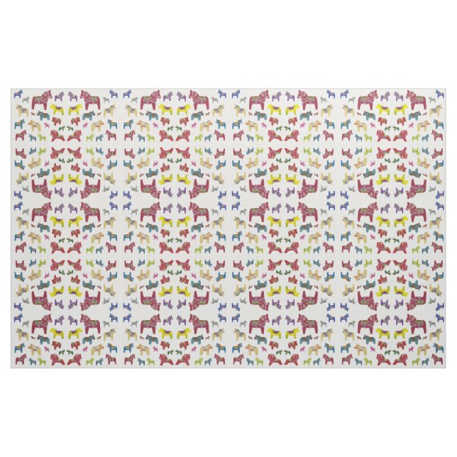 Multiple Colour Dala Horse Fabric (Fat Quarter)