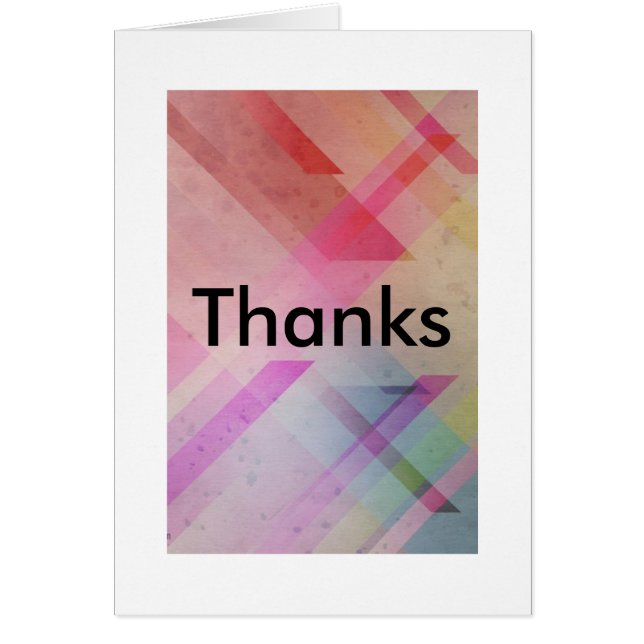 Multiple-coloured Thank You Notes (Front)