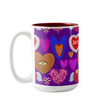 Multiple colourful hearts Valentine