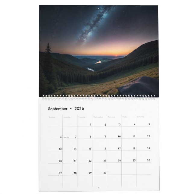 Multiple different sceneries Calendar (Sep 2026)