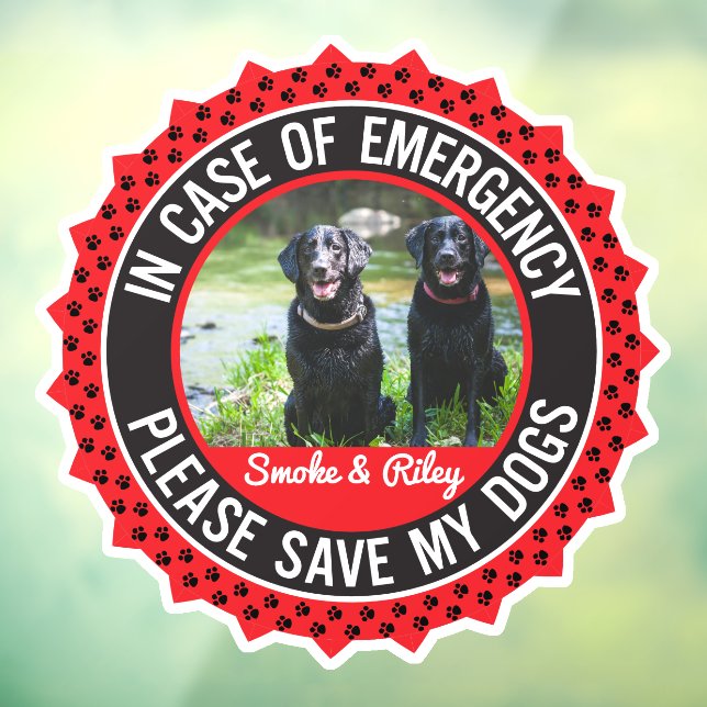 Multiple Dogs Safety Alert Custom First Responder (Sheet 3)