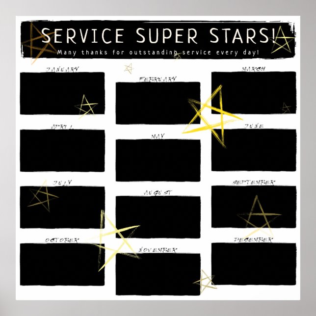 Multiple employee of the month photo display poste poster (Front)