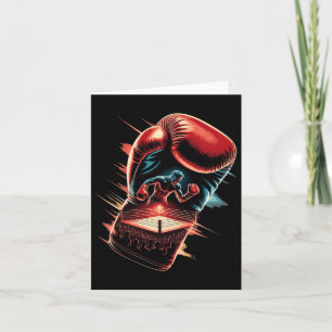Multiple Exposure Art Boxing Gloves Fighter Boxer Card