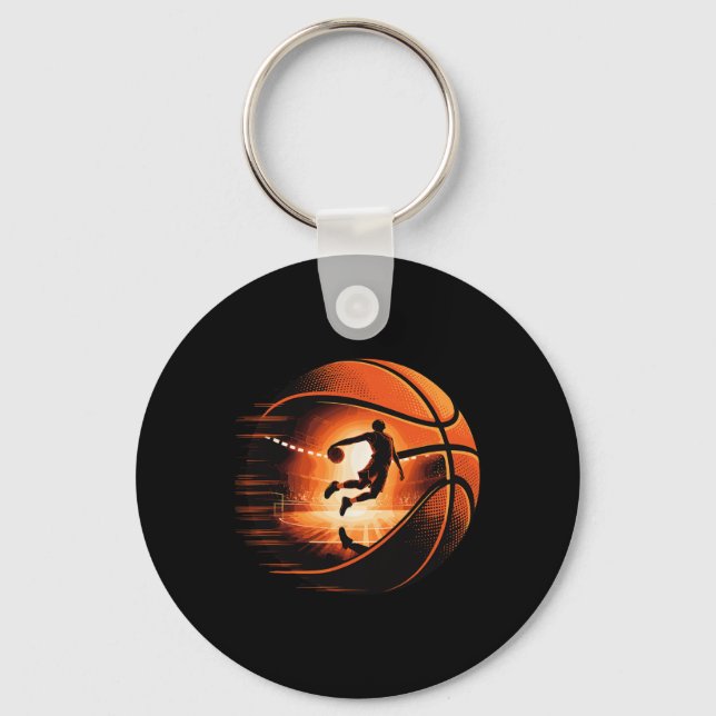 Multiple Exposure Art Sketll Sket Hoop Player  Key Ring (Front)
