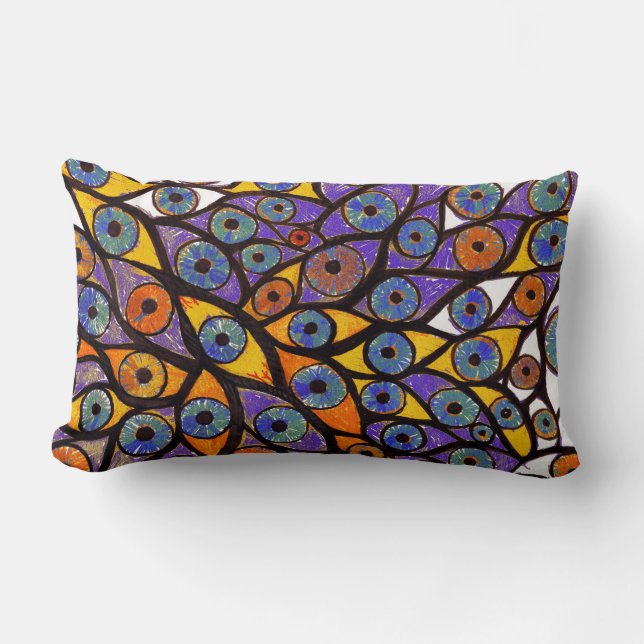 Multiple Eyes by Alexandra Cook Lumbar Cushion (Front)