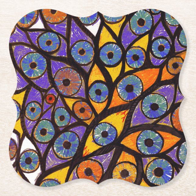 Multiple Eyes Paper Coaster (Front)