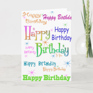 Multiple Happy Birthday Card