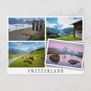 Multiple landscapes in Switzerland Postcard