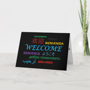 Multiple Language Welcome Card