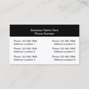 Multiple Location Business Cards Design Layout