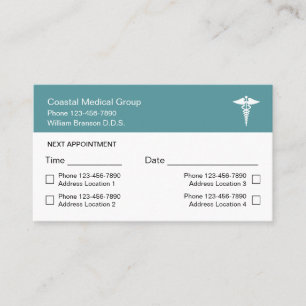 Multiple Location Doctor Appointment Cards