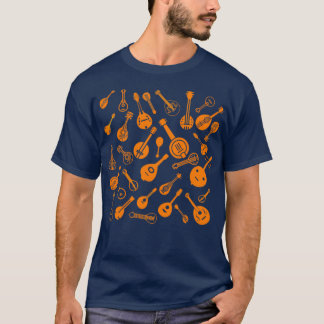 Multiple Mandolin Orange Colour T-Shirt